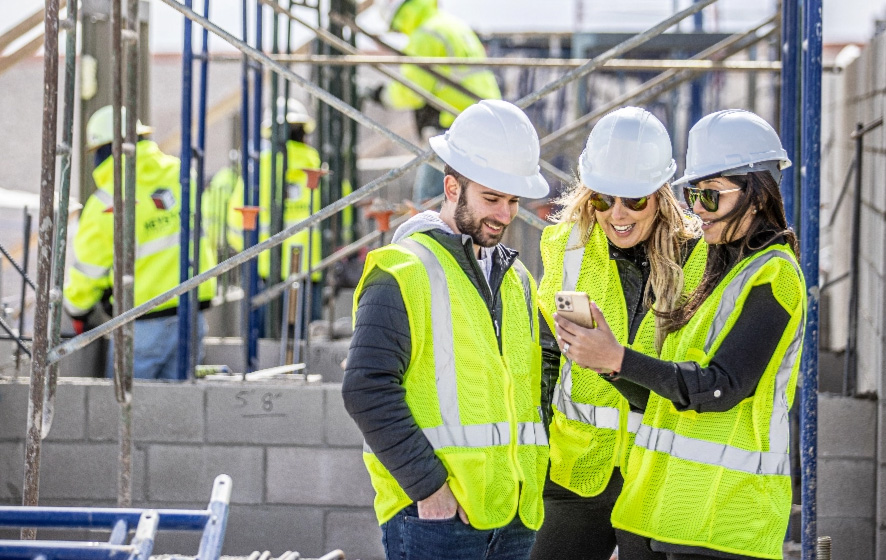 About us 1 Project Management Construction workers at WOW Las Vegas